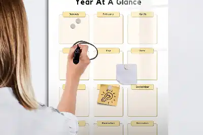 Planificateur annuel tableau magnétique effaçable à sec
