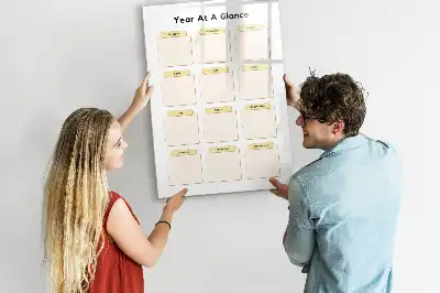 Planificateur annuel tableau magnétique effaçable à sec