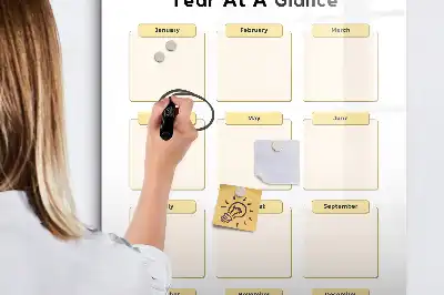Planificateur annuel tableau magnétique effaçable à sec