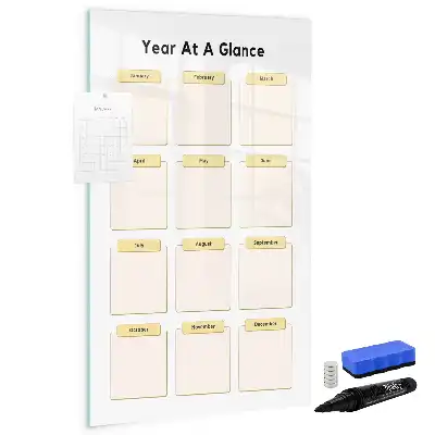 Planificateur annuel tableau magnétique effaçable à sec