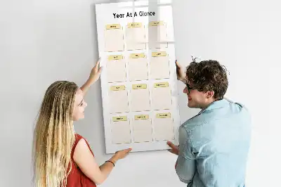 Planificateur annuel tableau magnétique effaçable à sec