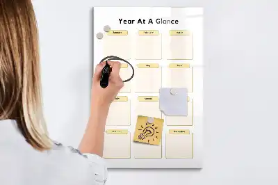 Planificateur annuel tableau magnétique effaçable à sec