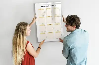 Planificateur annuel tableau magnétique effaçable à sec