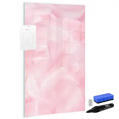 Tableau magnétique effaçable à sec motif plumes délicates