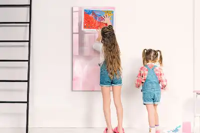 Tableau magnétique effaçable à sec motif plumes délicates