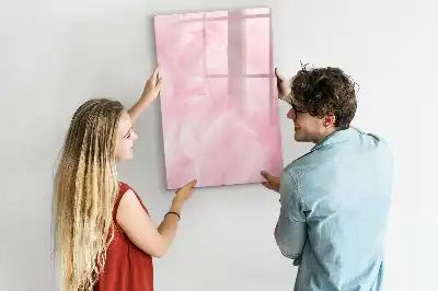 Tableau magnétique effaçable à sec motif plumes délicates