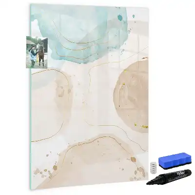 Tableau magnétique effaçable à sec motif taches pastel