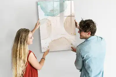 Tableau magnétique effaçable à sec motif taches pastel
