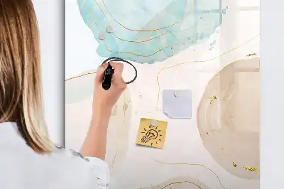 Tableau magnétique effaçable à sec motif taches pastel
