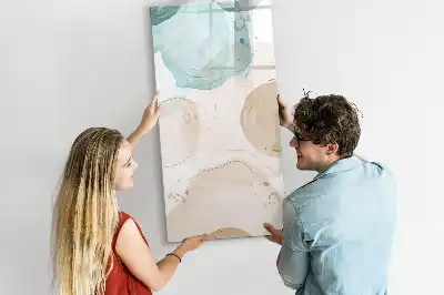Tableau magnétique effaçable à sec motif taches pastel