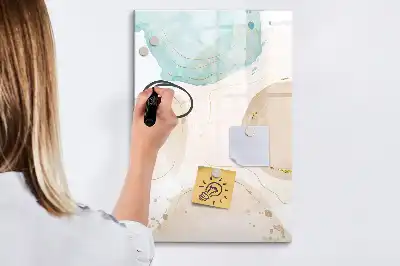 Tableau magnétique effaçable à sec motif taches pastel