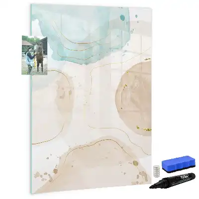 Tableau magnétique effaçable à sec motif taches pastel