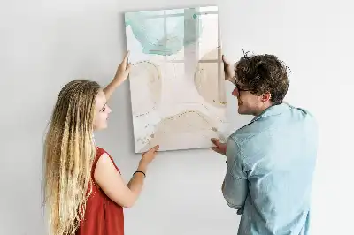 Tableau magnétique effaçable à sec motif taches pastel