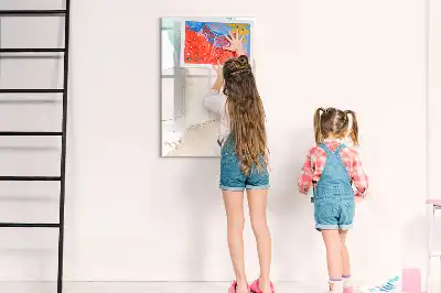 Tableau magnétique effaçable à sec motif taches pastel