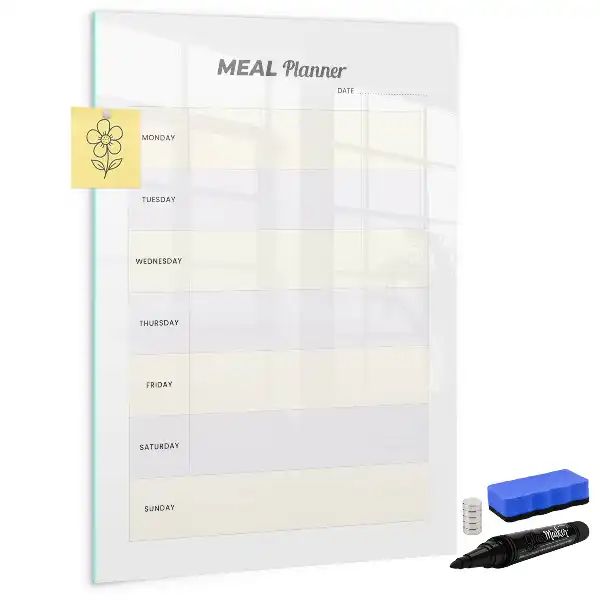 Tableau effaçable à sec magnétique planificateur de repas