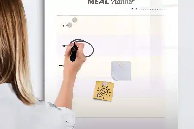 Tableau effaçable à sec magnétique planificateur de repas