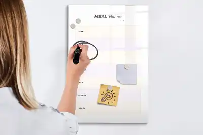 Tableau effaçable à sec magnétique planificateur de repas