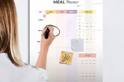 Tableau magnétique effaçable à sec planificateur de nutrition