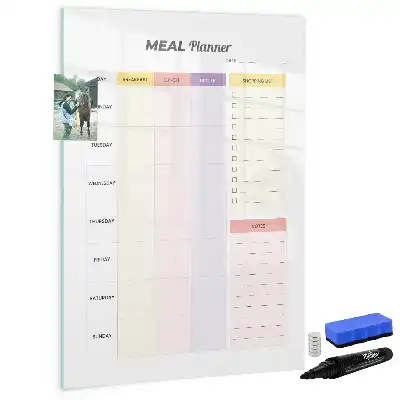 Tableau magnétique effaçable à sec planificateur de nutrition
