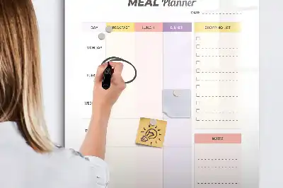 Tableau magnétique effaçable à sec planificateur de nutrition