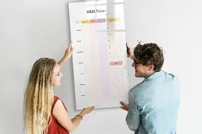 Tableau magnétique effaçable à sec planificateur de nutrition