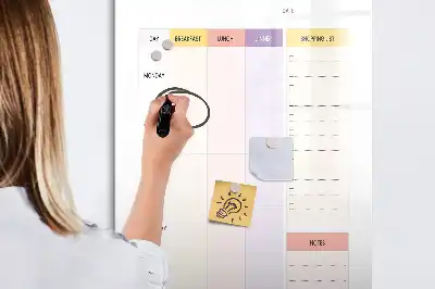 Tableau magnétique effaçable à sec planificateur de nutrition