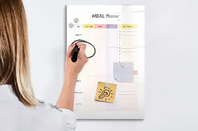 Tableau magnétique effaçable à sec planificateur de nutrition