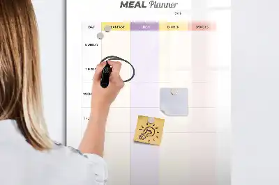 Tableau magnétique effaçable à sec planificateur de repas