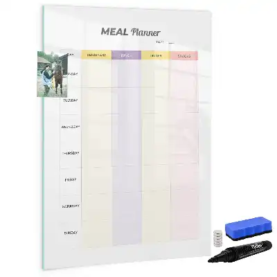 Tableau magnétique effaçable à sec planificateur de repas