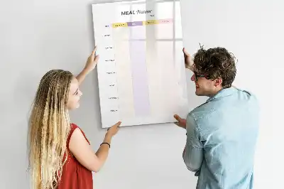 Tableau magnétique effaçable à sec planificateur de repas