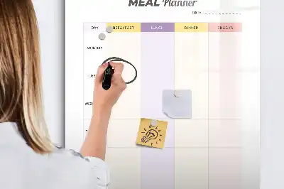 Tableau magnétique effaçable à sec planificateur de repas