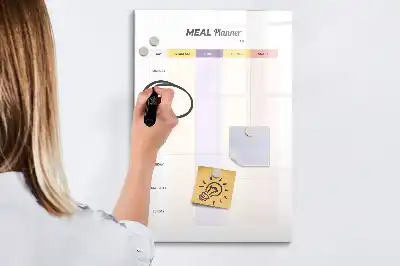 Tableau magnétique effaçable à sec planificateur de repas