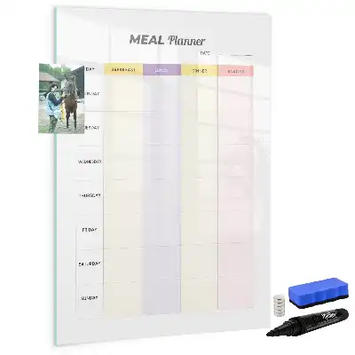 Tableau magnétique effaçable à sec planificateur de repas