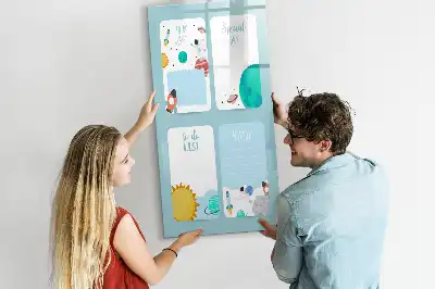 Tableau magnétique effaçable à sec modèle planificateur galactique