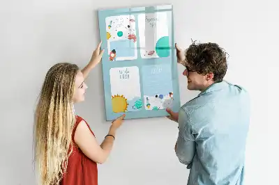 Tableau magnétique effaçable à sec modèle planificateur galactique