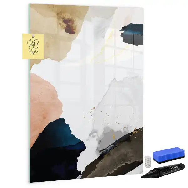 Tableau magnétique effaçable à sec motif aquarelle abstraite