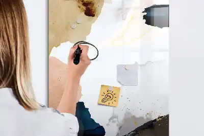 Tableau magnétique effaçable à sec motif aquarelle abstraite