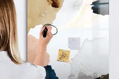 Tableau magnétique effaçable à sec motif aquarelle abstraite