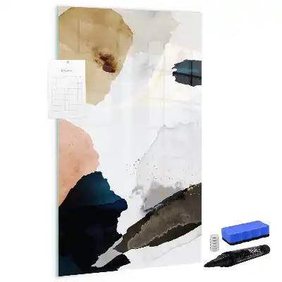 Tableau magnétique effaçable à sec motif aquarelle abstraite