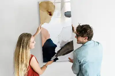 Tableau magnétique effaçable à sec motif aquarelle abstraite