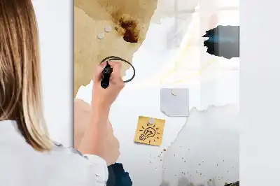 Tableau magnétique effaçable à sec motif aquarelle abstraite