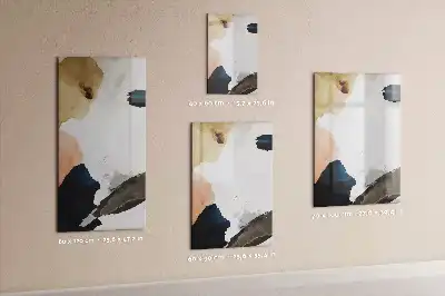 Tableau magnétique effaçable à sec motif aquarelle abstraite