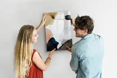 Tableau magnétique effaçable à sec motif aquarelle abstraite
