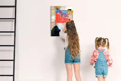 Tableau magnétique effaçable à sec motif aquarelle abstraite