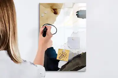 Tableau magnétique effaçable à sec motif aquarelle abstraite