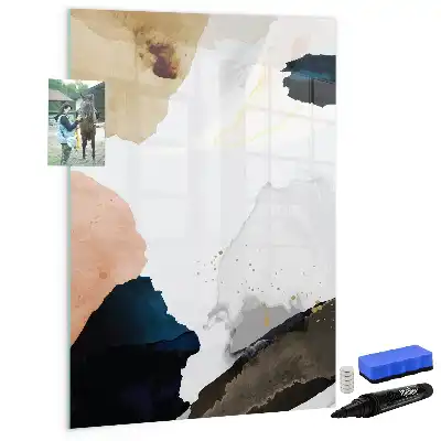 Tableau magnétique effaçable à sec motif aquarelle abstraite