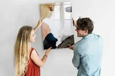 Tableau magnétique effaçable à sec motif aquarelle abstraite