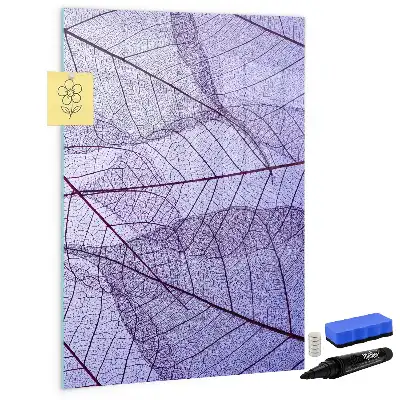 Tableau effaçable à sec magnétique à texture de feuille