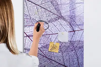 Tableau effaçable à sec magnétique à texture de feuille