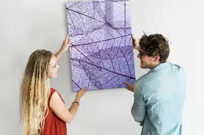 Tableau effaçable à sec magnétique à texture de feuille
